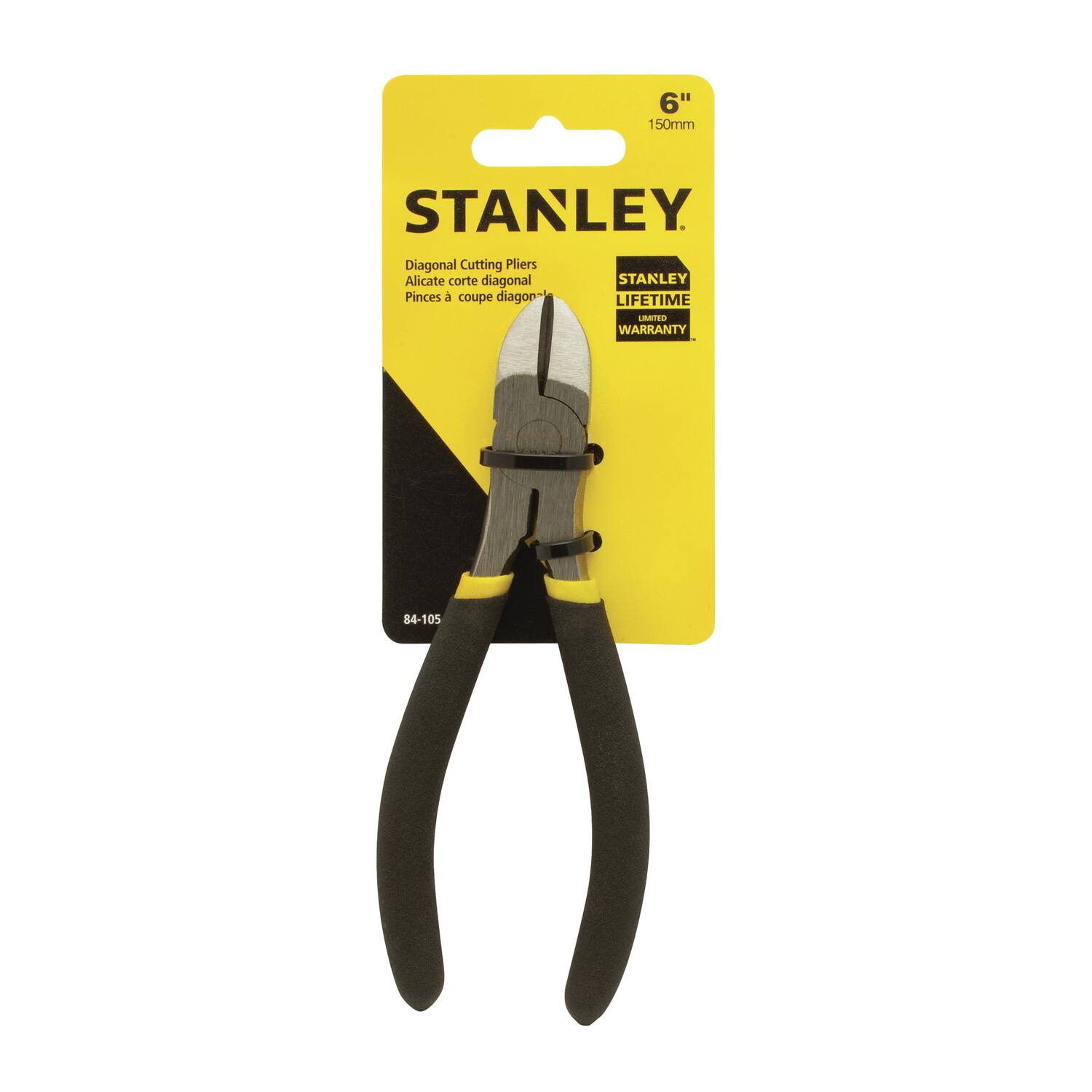 1 6" 1 50mm STANLEY Diagonal Cutting Pliers Alicate corte diagonal STANLEY Pinces à coupe diagonale LIFETIME LAATID WARRANTY 84-105