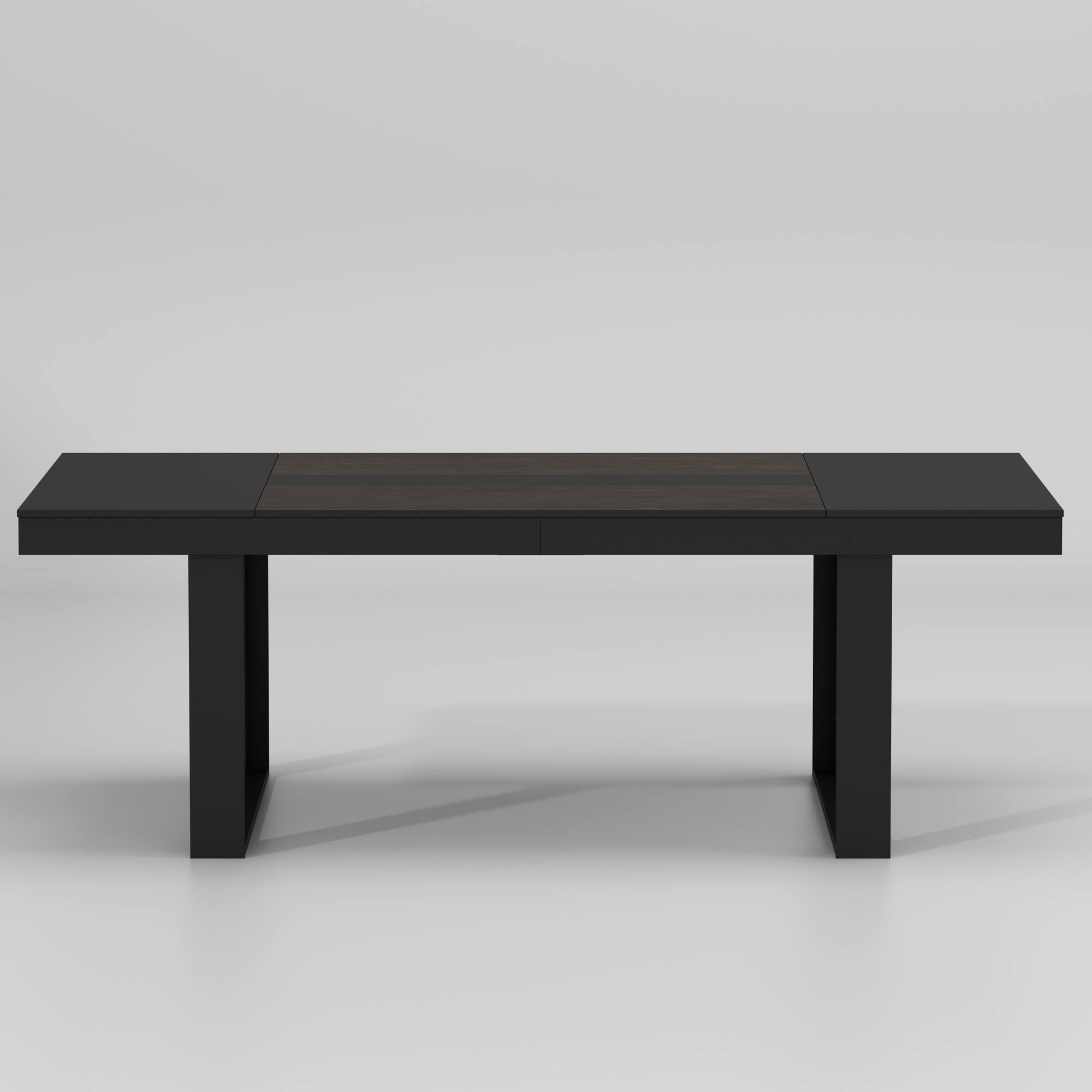 Front. FUFU&GAGA - FUFU&GAGA Ergonomic Office Work Table - Team Meeting, Project Collaboration & Productivity Desk - Black.