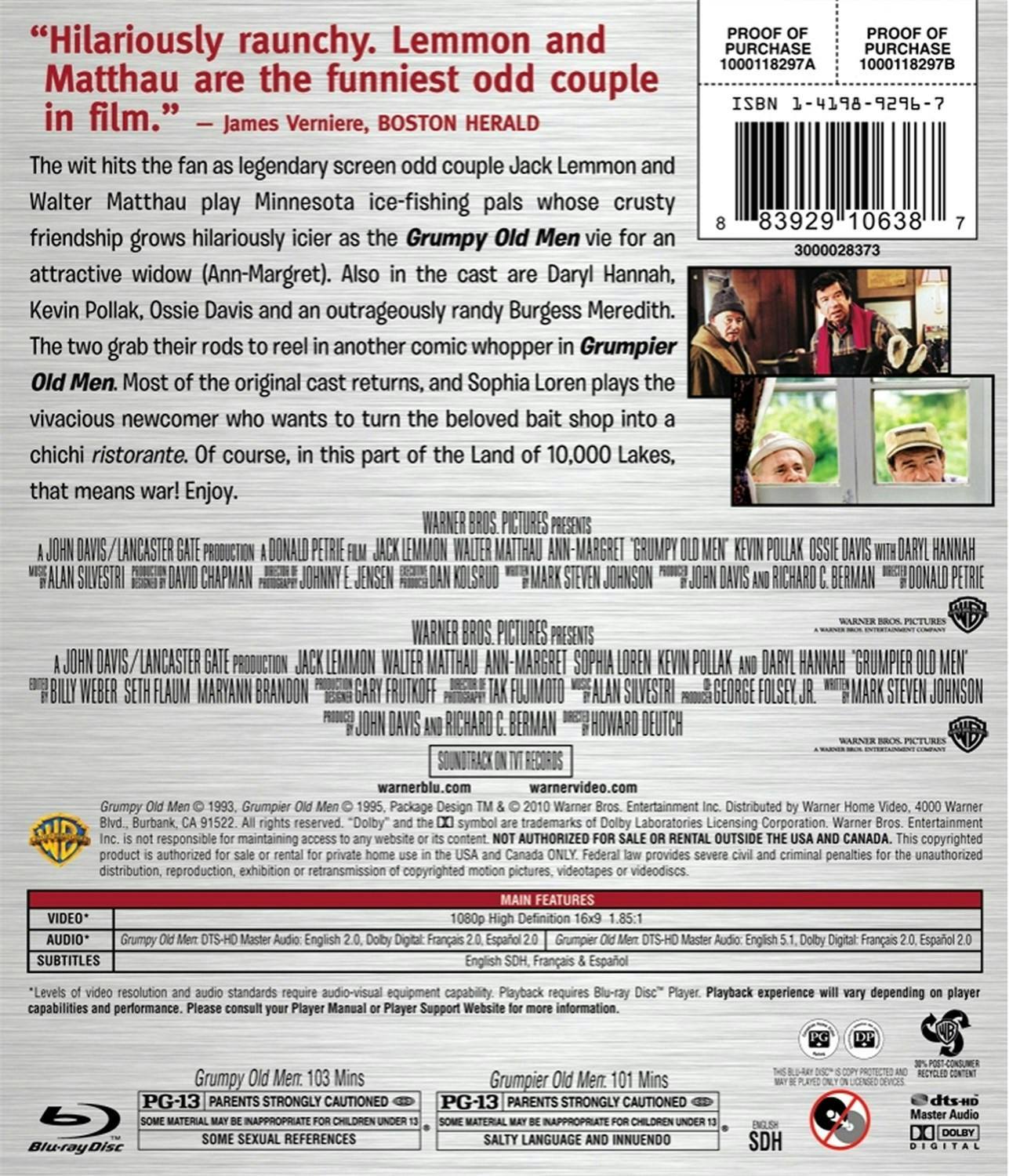 Back. Grumpy Old Men/Grumpier Old Men (Blu-ray Double Feature) [Blu-ray].