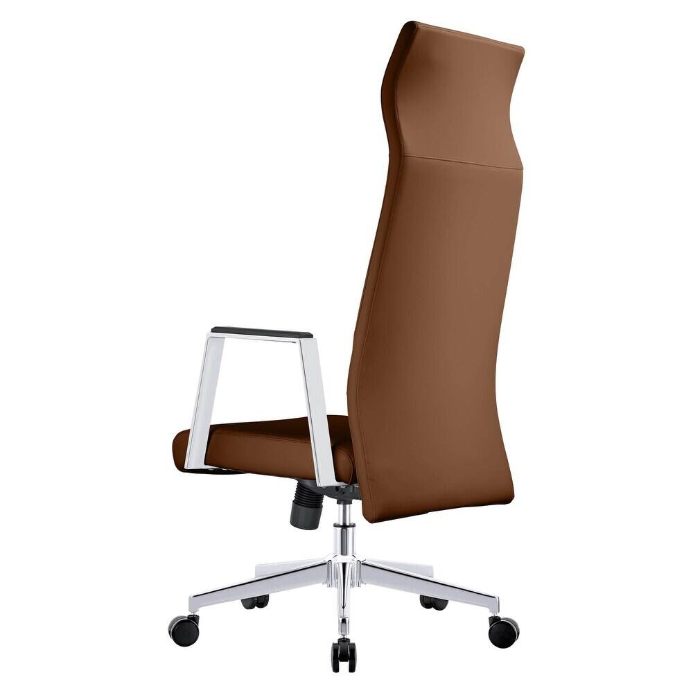 Alt View 4. LeisureMod - Adorit Office Chair Ergonomic Mid-Back Mesh Computer Chair with Swivel & Tilt Comfortable Desk Chair - Dark Brown.