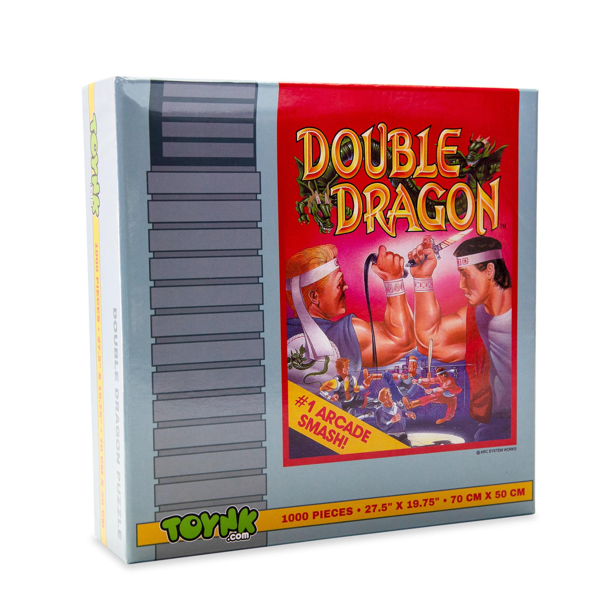 **Double Dragon**  
#1 Arcade Smash!  

1000 Pieces  
27.5" x 19.75"  
70 cm x 50 cm  

TOYNK.com