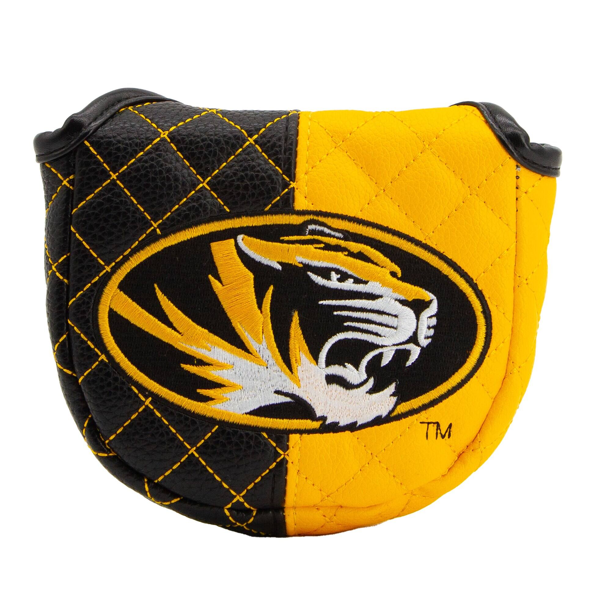 Front. Team Golf - Missouri Tigers Quilted Mallet Putter Cover - Multicolor.