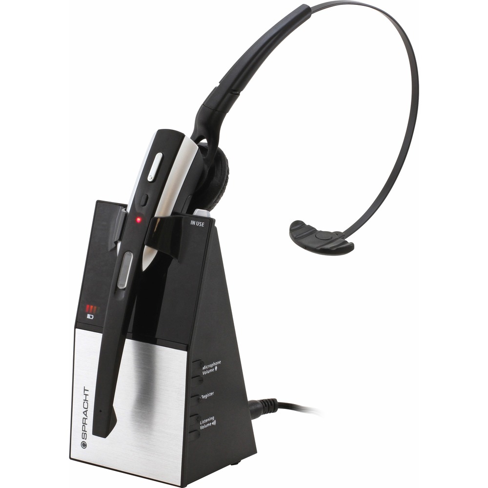 Angle View: Spracht - HS-2012 DECT 6.0 Wireless Headset - Black