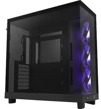 NZXT H6 Flow RGB ATX Mid Tower PC Case with Dual Chamber Black NZXT H6 Flow RGB ATX Mid Tower PC Case with Dual Chamber Black