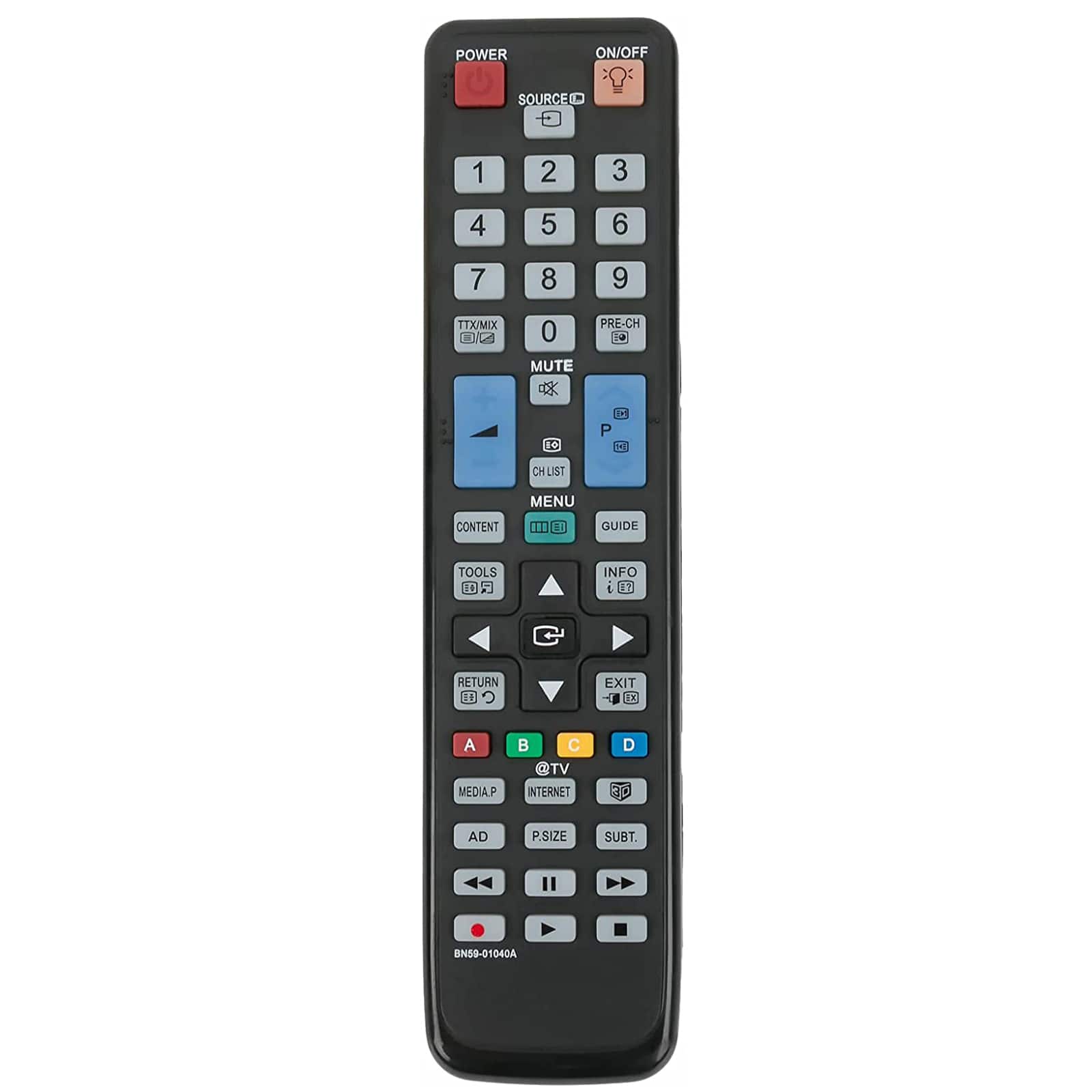 VINABTY - New BN59-01040A Replaced Remote Fits for Samsung TV PS58C7000 PS63C7000 PS50C7000 PS63C7000YK PS63C7780 PS50C7780 - Black