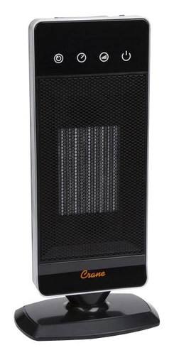 Front Standard. Crane - Mini Ceramic Tower Heater - Black.