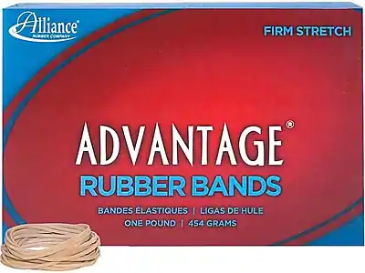 Alliance Rubber Company
Firm Stretch
Advantage® Rubber Bands
Bands Élastiques | Ligas de Hule
One Pound | 454 Grams