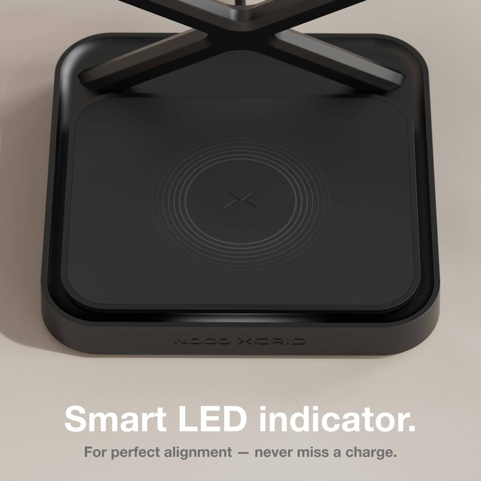 X NOCO XCRID Smart LED indicator. For perfect alignment - never miss a charge.
