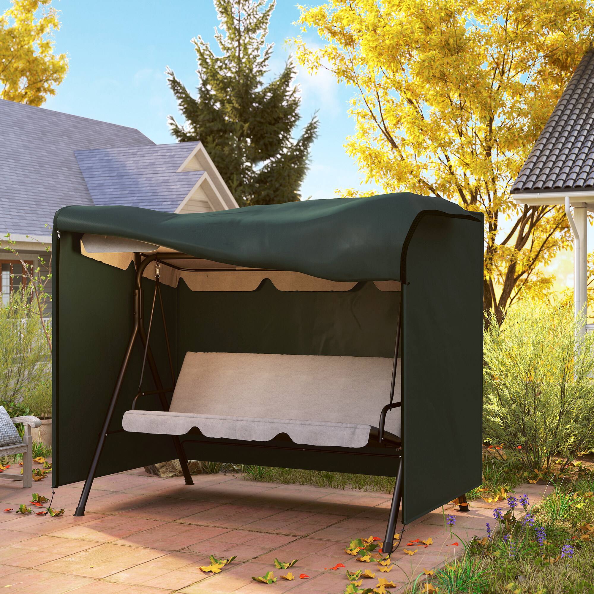 Alt View 7. Outsunny - Outsunny Outdoor Patio Hammock Porch Swing Cover with UV Water.