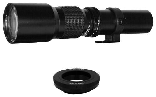 Front Standard. Rokinon - 500mm f/8 Preset Telephoto Lens for Select Canon EOS Cameras.
