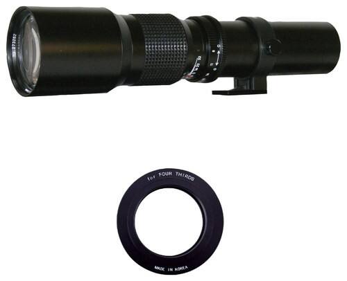 Front Standard. Rokinon - 500mm f/8 Preset Telephoto Lens for Select Olympus and Panasonic Cameras.