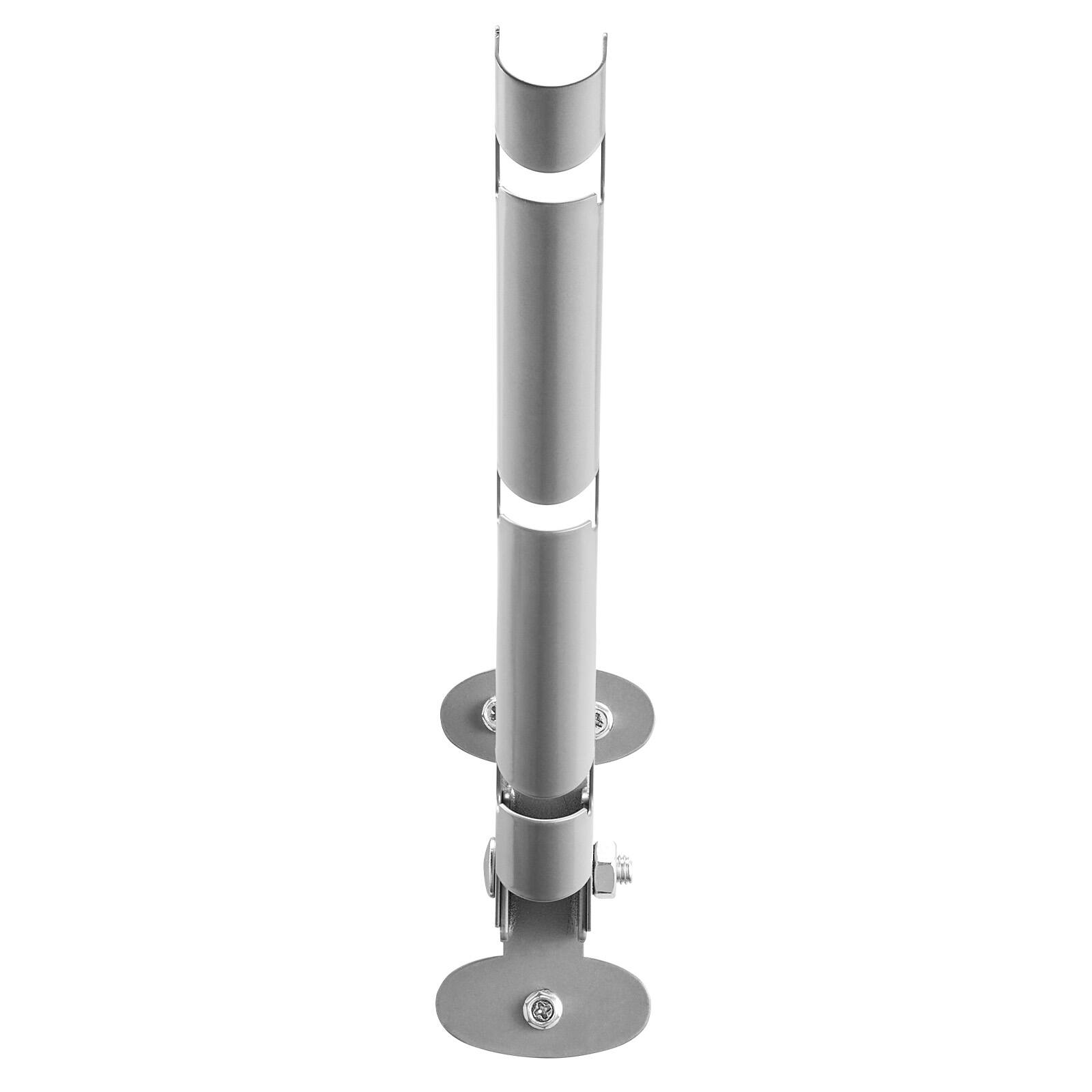 Alt View 5. VEVOR - Barbed Wire Arm, 10 Packs 12.2 in Fence Post Extender, Flat or Surface Mounted, Galvanized Steel Fence Height Extender - Silver.