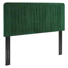 Milenna Channel Tufted Performance Velvet King/California King Headboard by Modway - Green