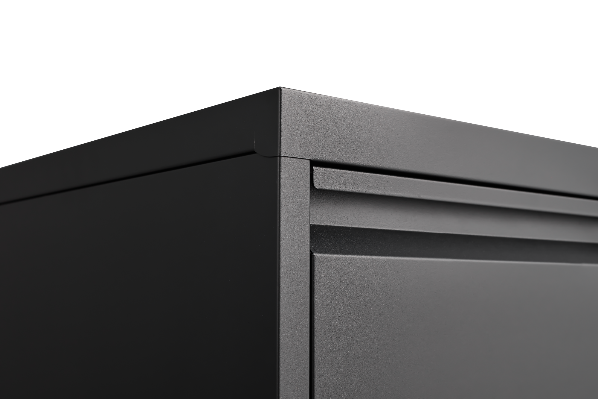 Alt View 4. Spaco - 4-Drawer Steel Narrow File Cabinet, Locking Legal Size - Black.