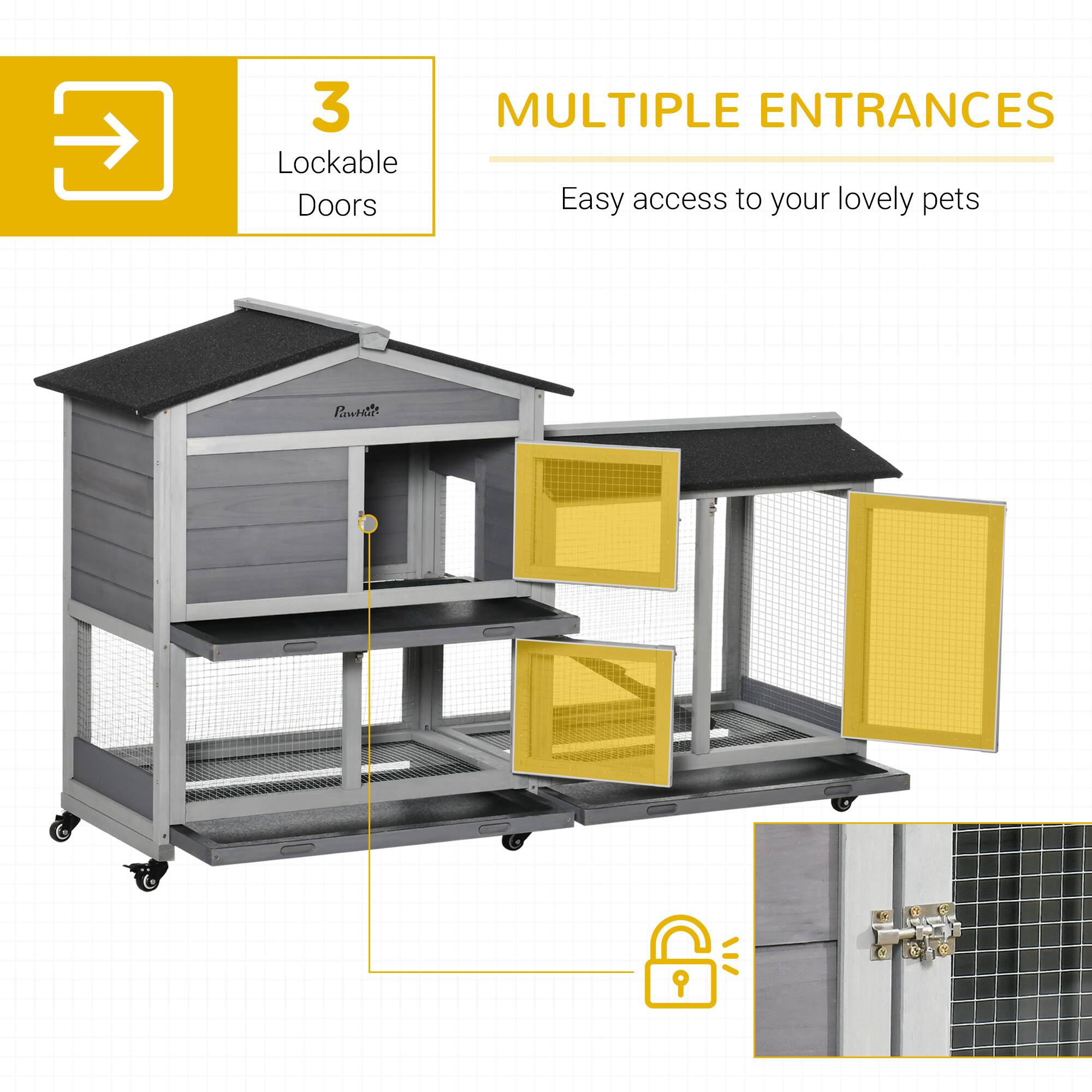 3 Lockable Doors

MULTIPLE ENTRANCES

Easy access to your lovely pets
