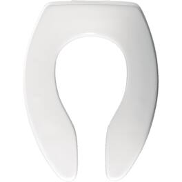 BEMIS - Elongated Open Front Less Cover Commercial Plastic Toilet Seat - White