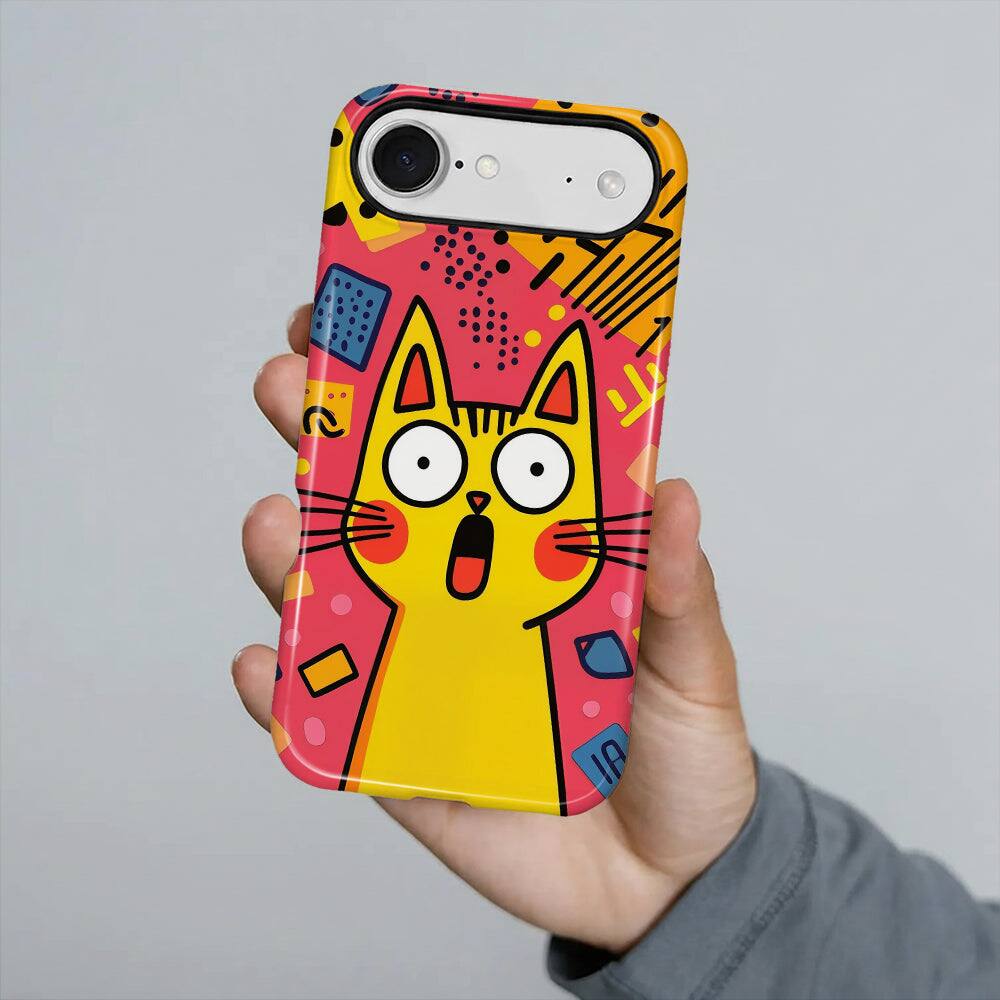 Alt View 3. BUBM - Smartphone Case for iPhone - 2-Layer Durable Smartphone Protection Case - Surprised Cat - Surprised Cat for iPhone Air.