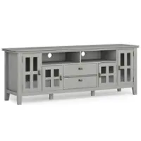 Simpli Home - Artisan 72 inch TV Media Stand - Fog Grey - Front_Zoom