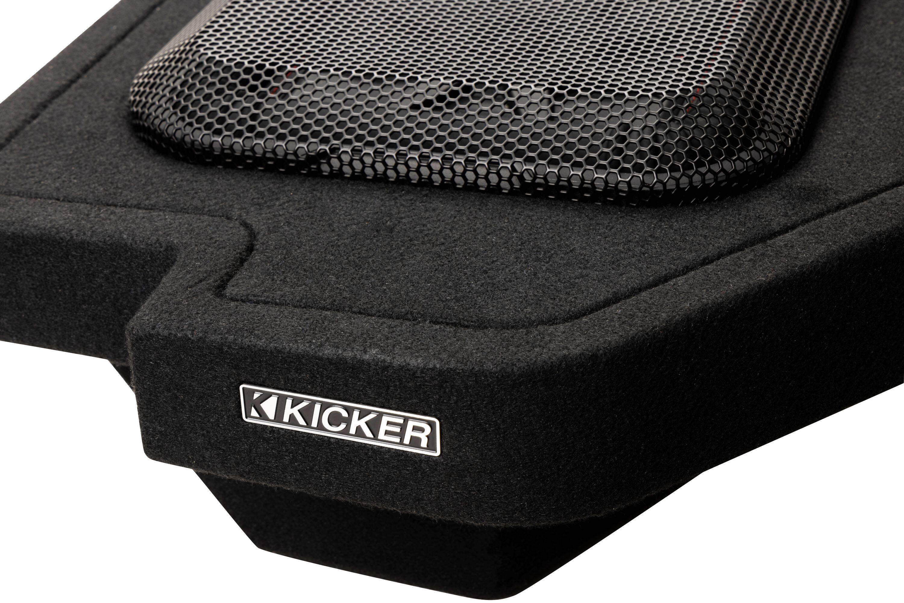 Alt View 5. KICKER - L7T Custom Fit Dual 10" 2-Ohm Down Firing Enclosure Subwoofer for Select Dodge Rams - Black.