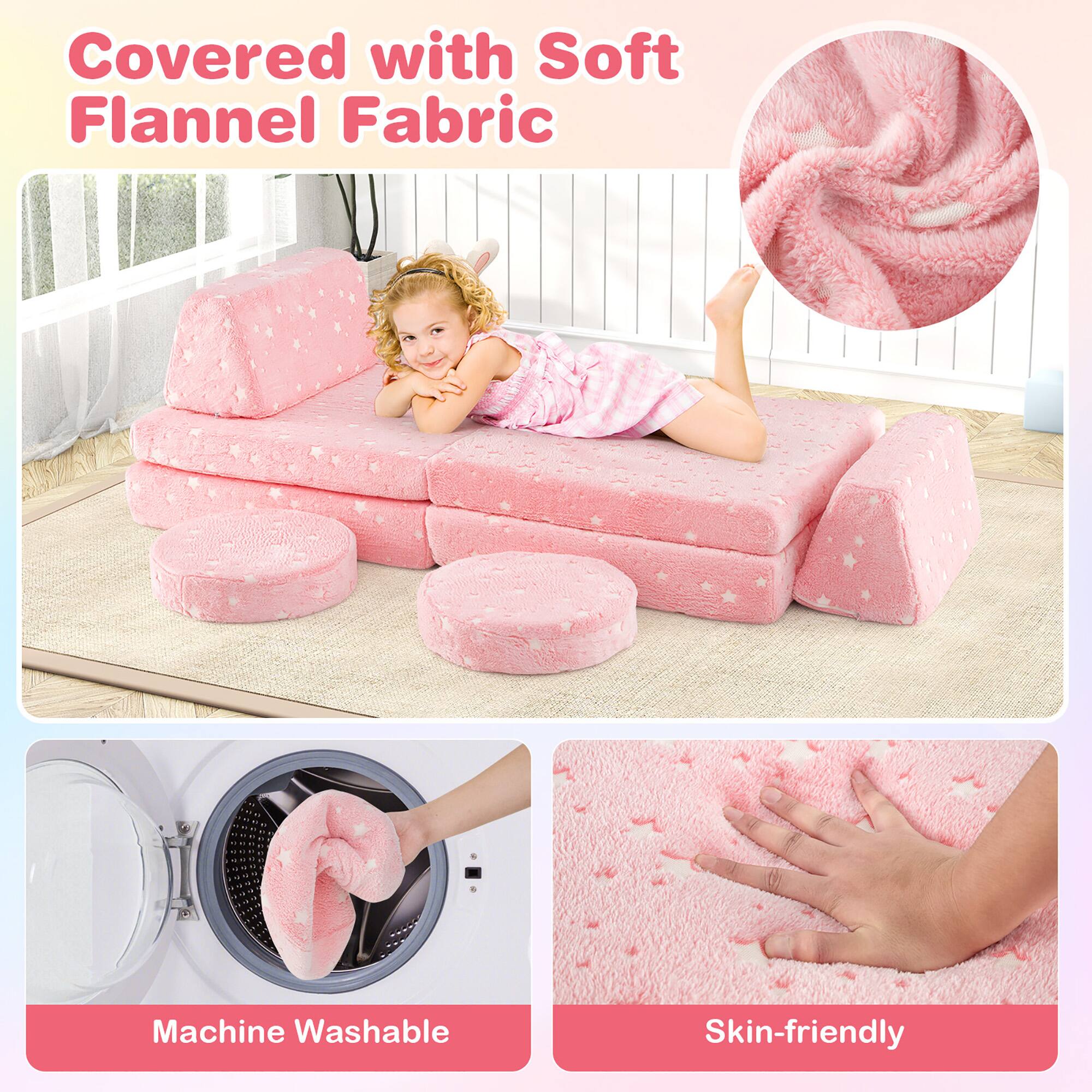 Covered with Soft Flannel Fabric

Machine Washable

Skin-friendly