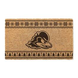 Jardine - Delaware Fightin' Blue Hens 18" x 30" Holiday Coir Doormat - Brown