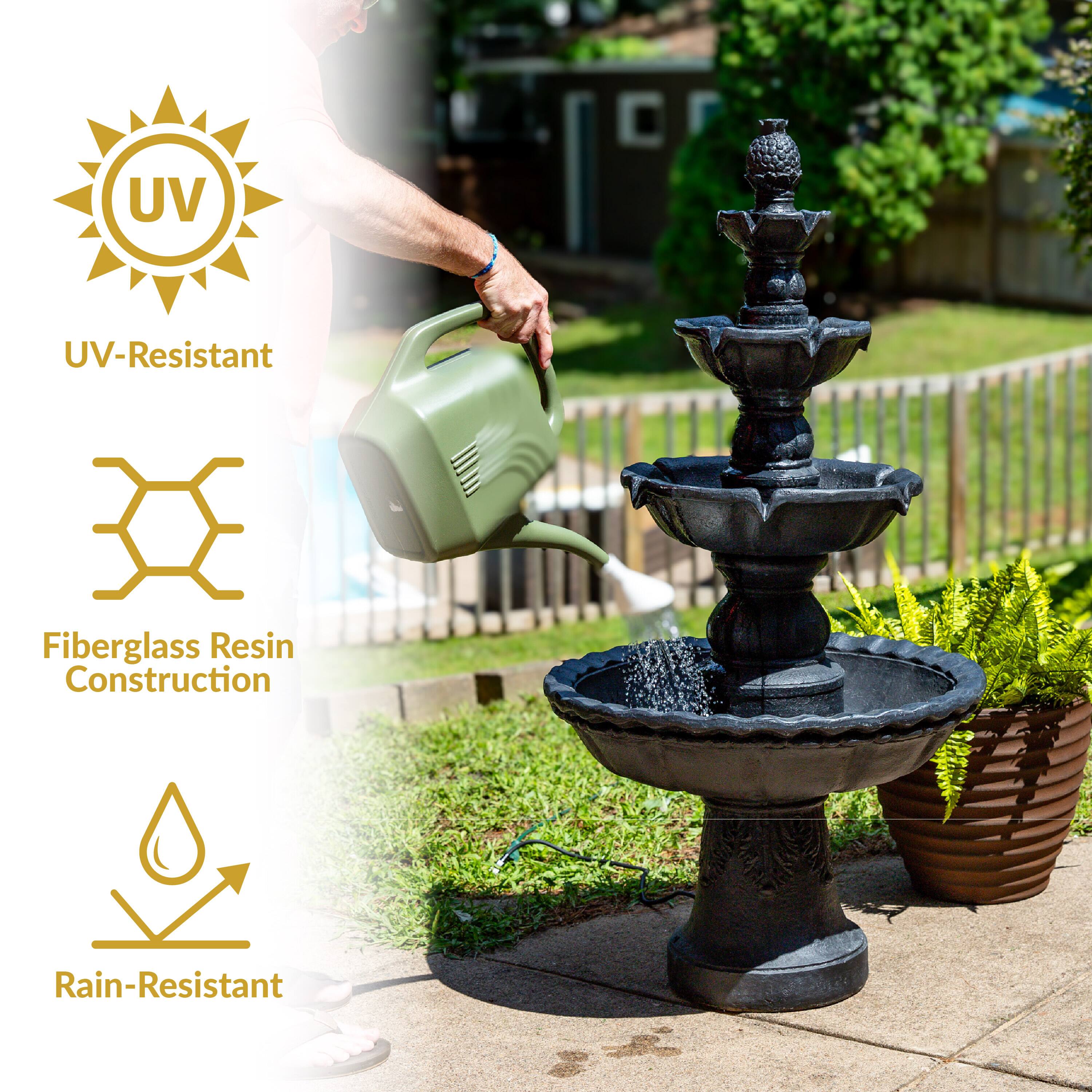UV-Resistant  
Fiberglass Resin Construction  
Rain-Resistant