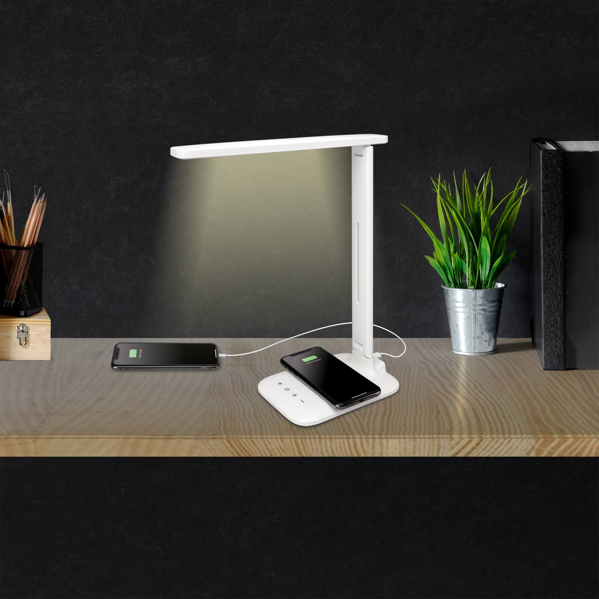 Alt View 5. iLive - iLive LED Desk Lamp With Wireless Charging, IAQL300W.