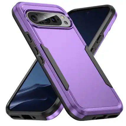Front. Entronix - Entronix Premium Case for Google Pixel 9/9 Pro - Soft-Touch Dual-Layer Protection - Purple.