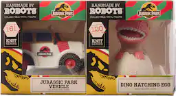 Handmade by Robots - Jurassic Park - Dino Hatching Egg & Park Vehicle 2-Pack - COLLECTIBLES