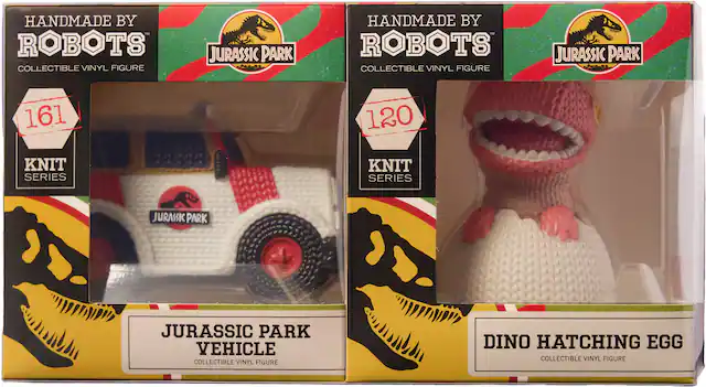 HANDMADE BY ROBOTS
COLLECTIBLE VINYL FIGURE
161
KNIT SERIES
JURASSIC PARK VEHICLE
COLLECTIBLE VINYL FIGURE
HANDMADE BY ROBOTS
COLLECTIBLE VINYL FIGURE
120
KNIT SERIES
DINO HATCHING EGG
COLLECTIBLE VINYL FIGURE