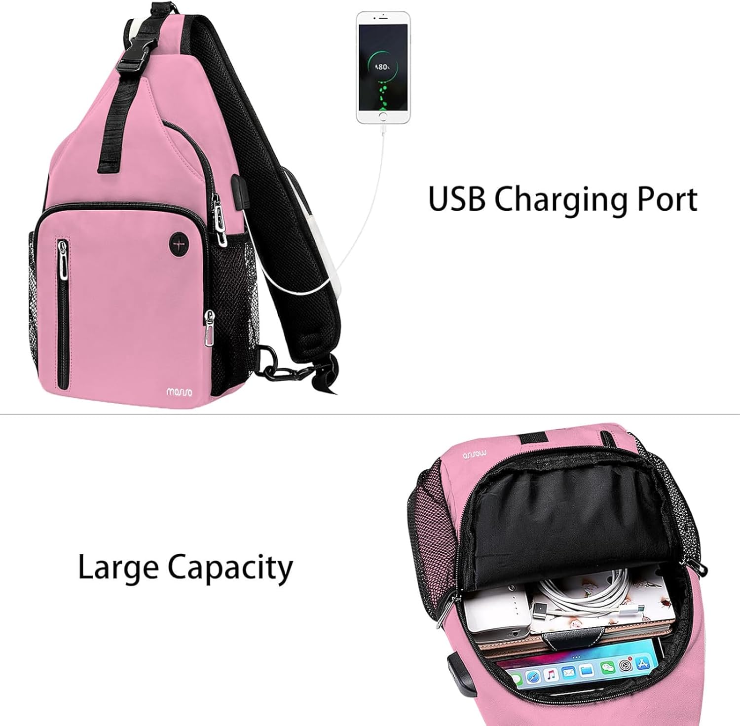 480 + USB Charging Port  
manro  
Large Capacity