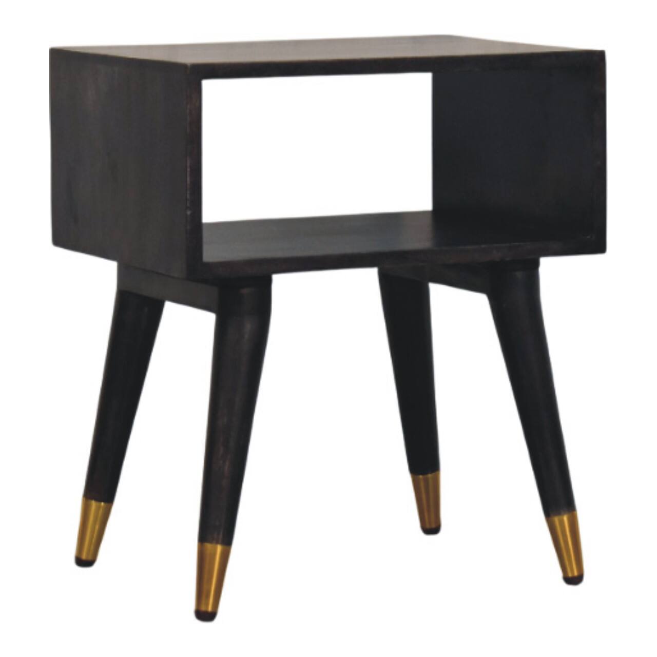 Left. Artisan Furniture - Artisans Furniture Mid-Century Open Bedside - Black.