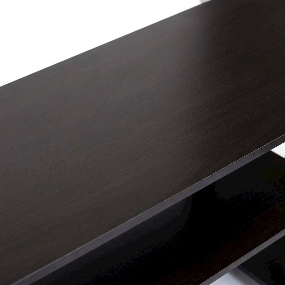 Alt View 3. FurniFact - Wide TV Entertainment Center in Espresso/Black, Durable Composite Wood - White.