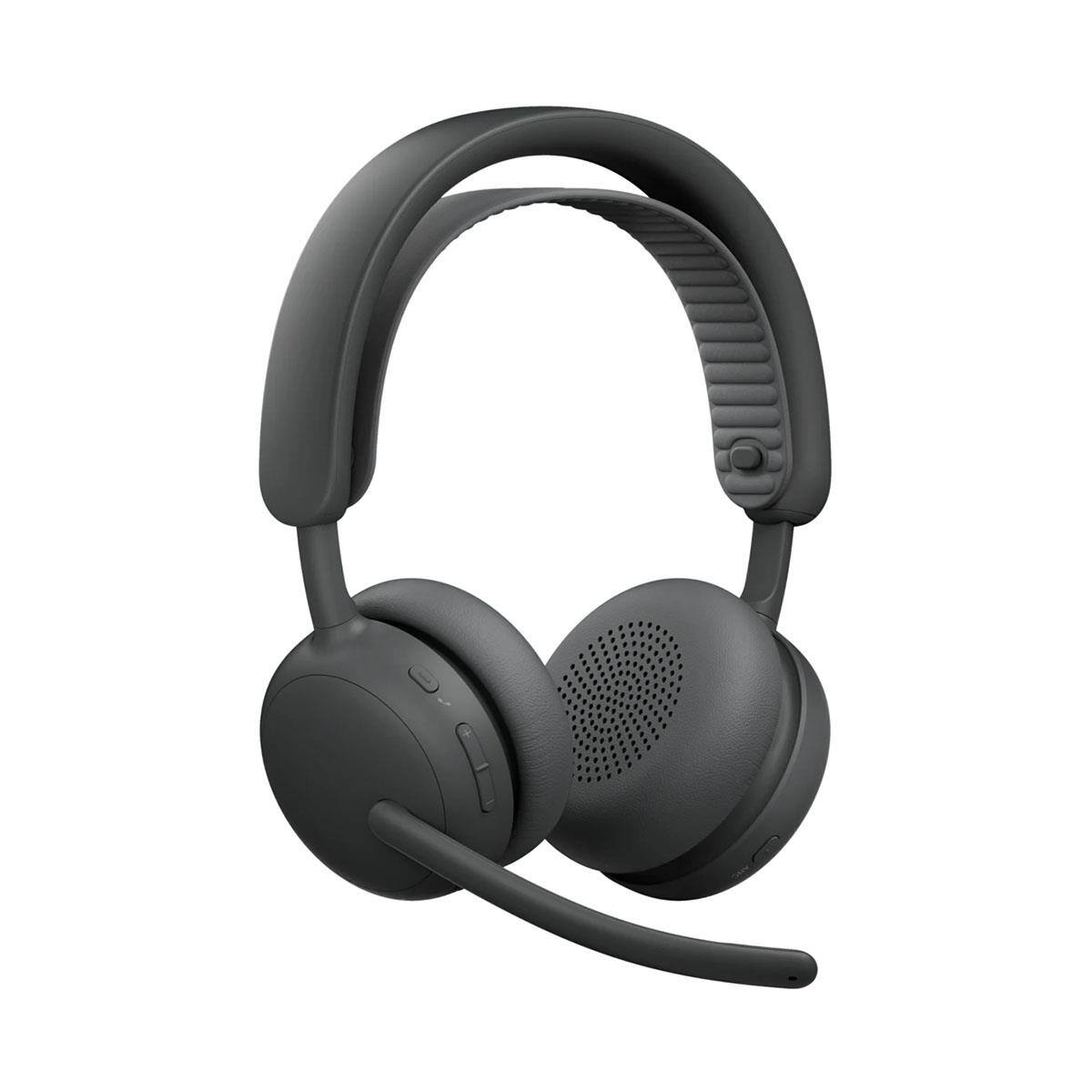 Alt View 1. Logitech - Logitech Zone Wireless 2 ES Active Noise Cancelling Closed-Back On-Ear Stereo Headset, Graphite - Graphite.