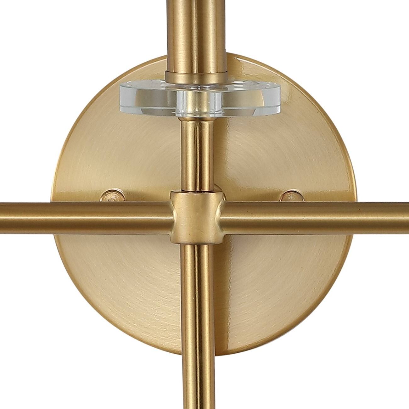 Alt View 5. Jonathan Y - Olivia 23" 3-Light Contemporary Traditional Candlestick Metal/Crystal LED Vanity, Brass Gold - Brass Gold.