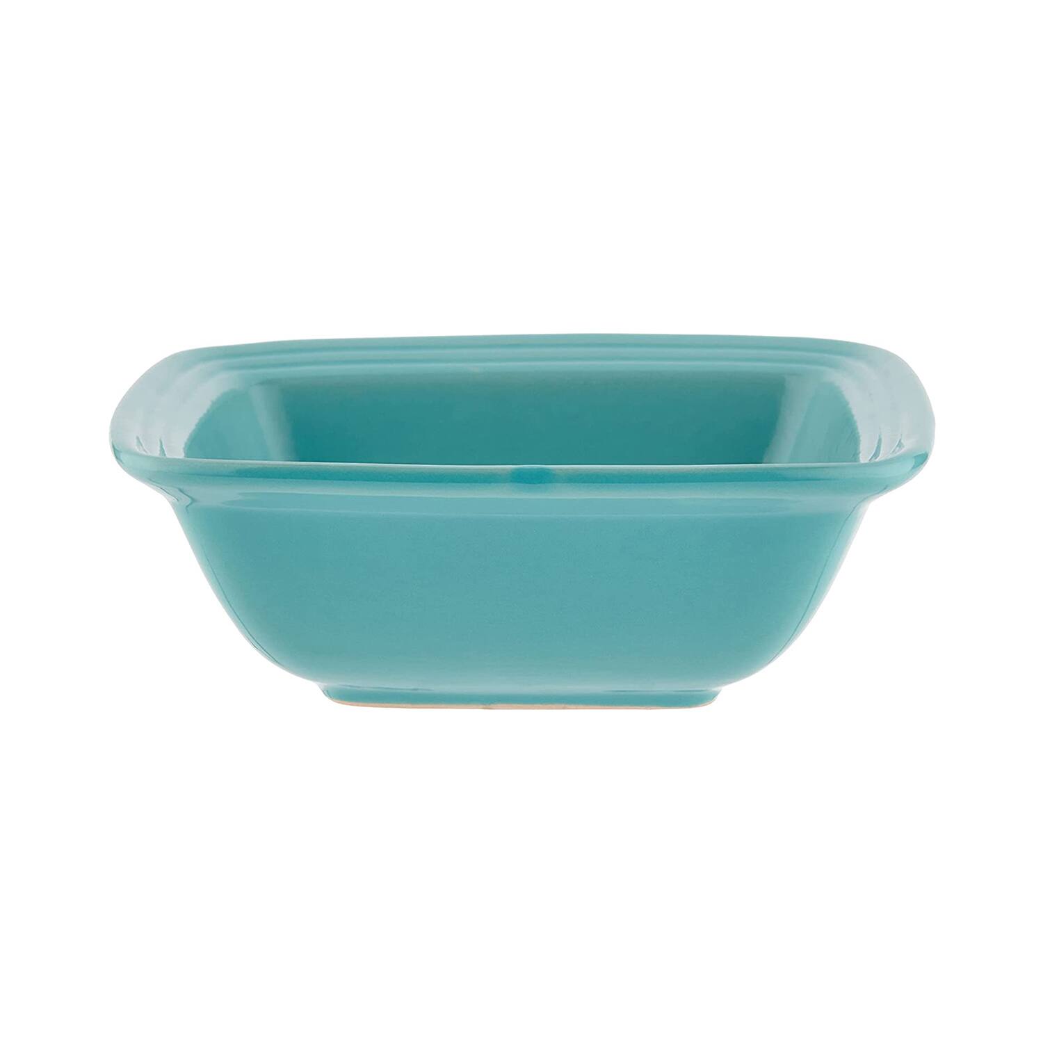 Left. American Atelier - Madelyn Turquoise Square 16 PC Set - Blue.