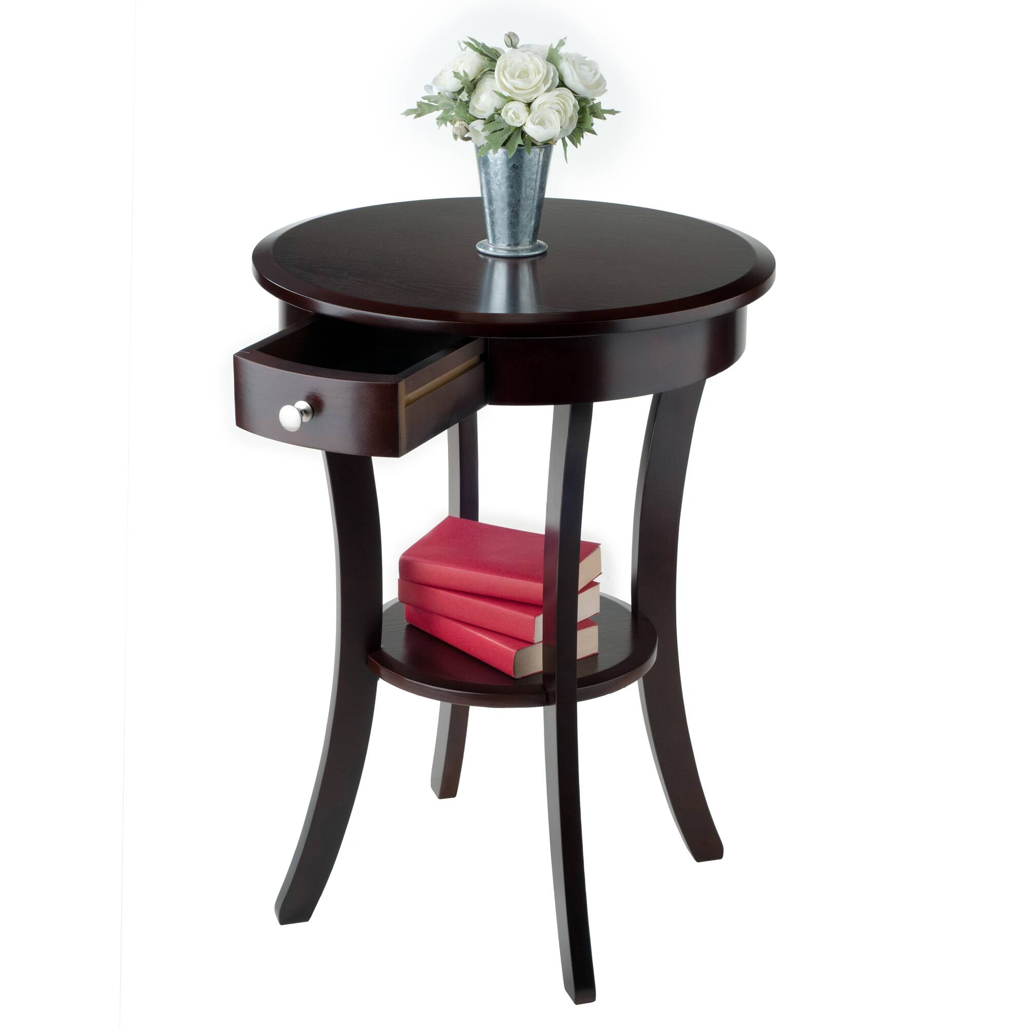 Alt View 3. Winsome Wood - Sasha Round Accent Table - Cappuccino.