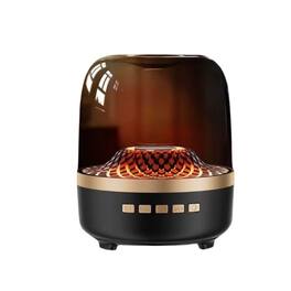 Cluzine - Down-Firing Subwoofer Bluetooth Speaker, Glass Design, TWS Pairing, 7 RGB Lights