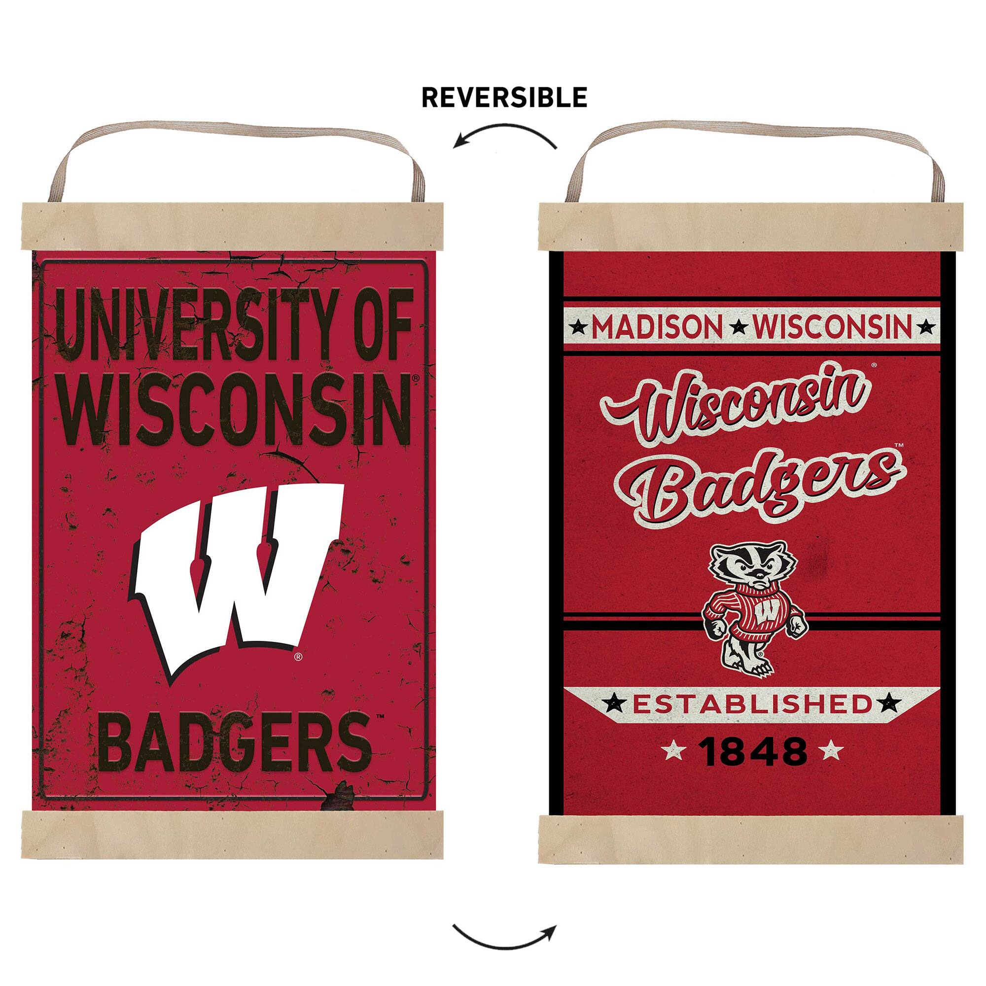 REVERSIBLE  
UNIVERSITY OF WISCONSIN  
BADGERS  

MADISON * WISCONSIN  
Wisconsin Badgers  
ESTABLISHED 1848