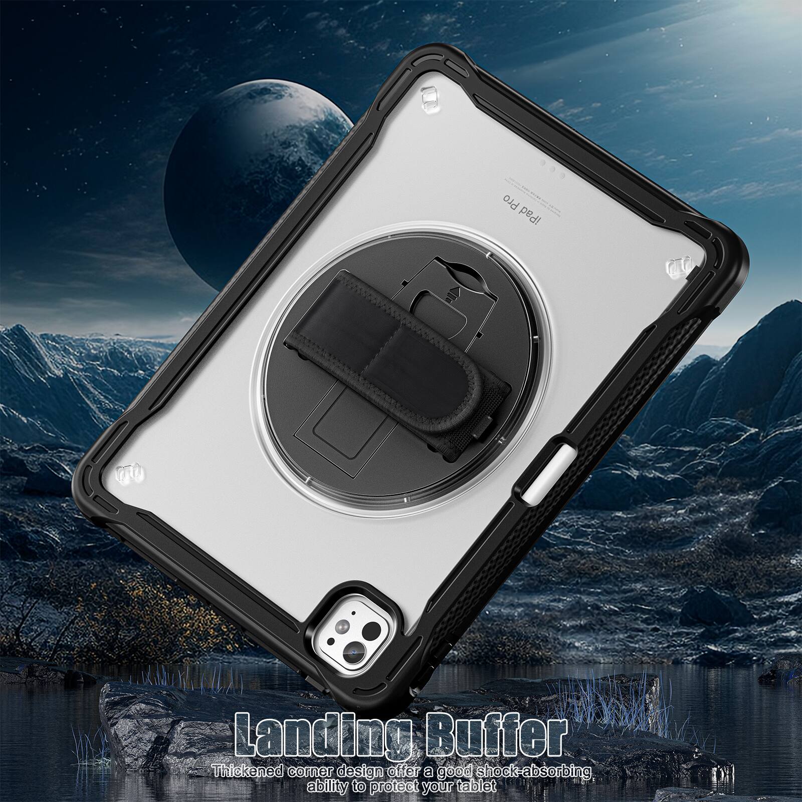 Pro iPad Landing Buffer Thickened corner design offers a good shock-absorbing ability to protect your tablet