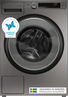 Asko - 2.8 Cu.Ft. High-Efficiency Front Load Washer, Auto Dose, Steel Seal, 24.3 lb capacity, 1400 RPM max spin, Stackable - Titanium