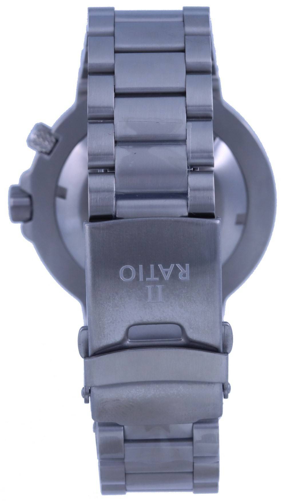 Alt View 2. RATIO - FreeDiver Blue Dial Stainless Steel Quartz 1050MD93-12V-BLU 1000M Men's Watch - Silver and blue.