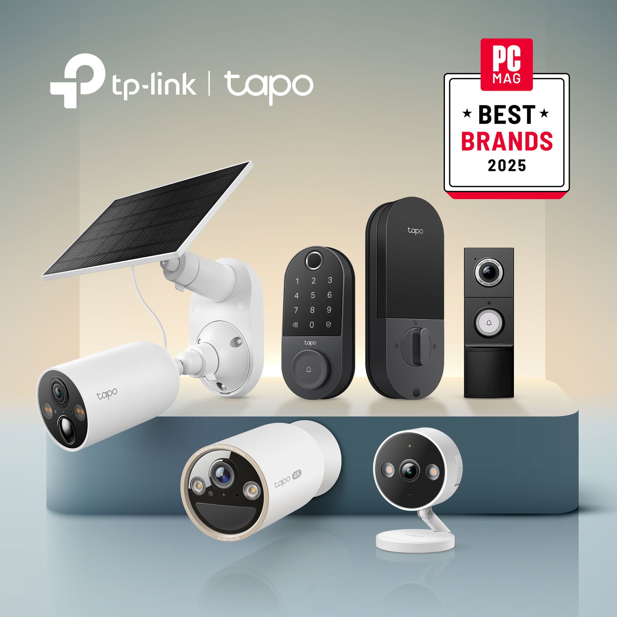 tp-link | tapo
PC MAG BEST BRANDS 2025
tapo 1 2 3 4 5 6 7 8 9 & C a O tapo . e 0 topo S tapo