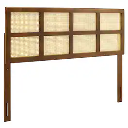 Luana Cane King Headboard by Modway - Walnut
