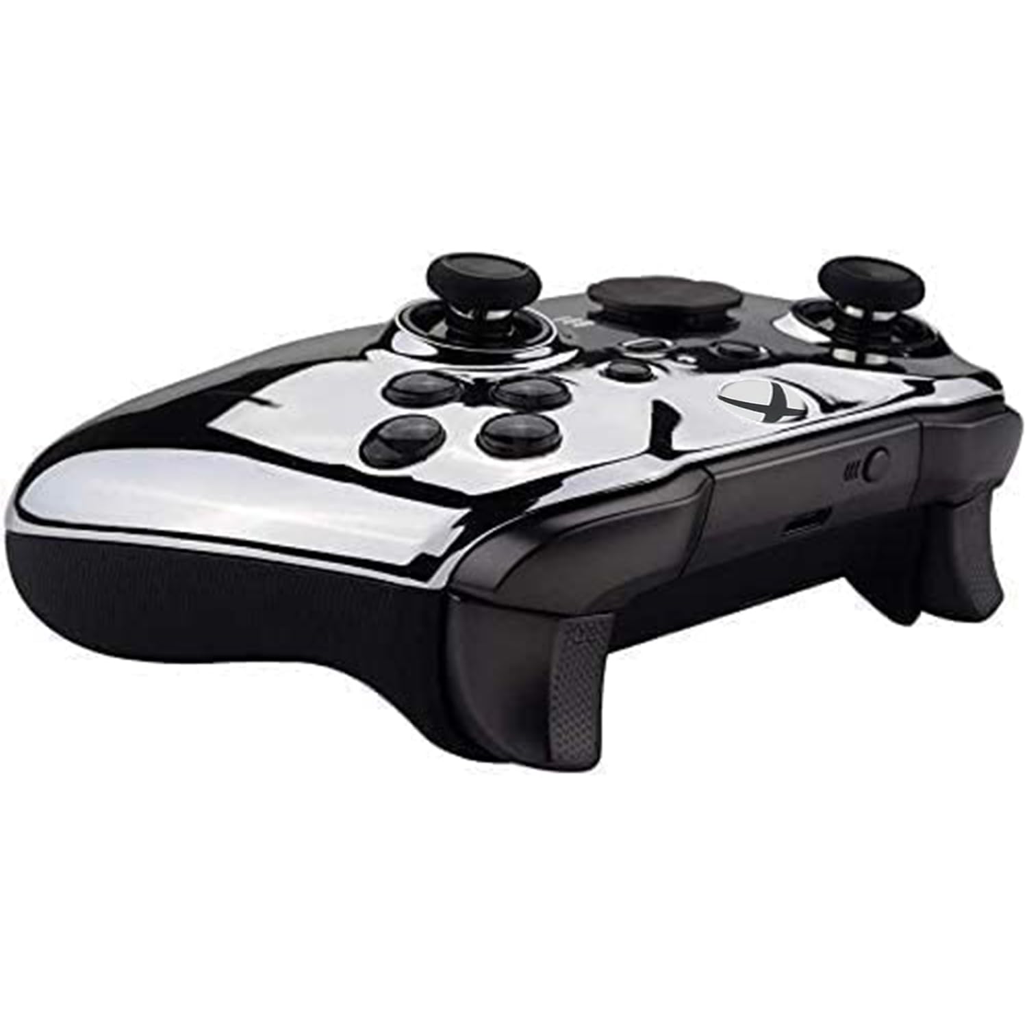 Back. Custom Controllerzz - Custom Elite Series 2 Wireless Controller for Xbox Series X, Xbox Series S, Xbox One - Silver Chrome.
