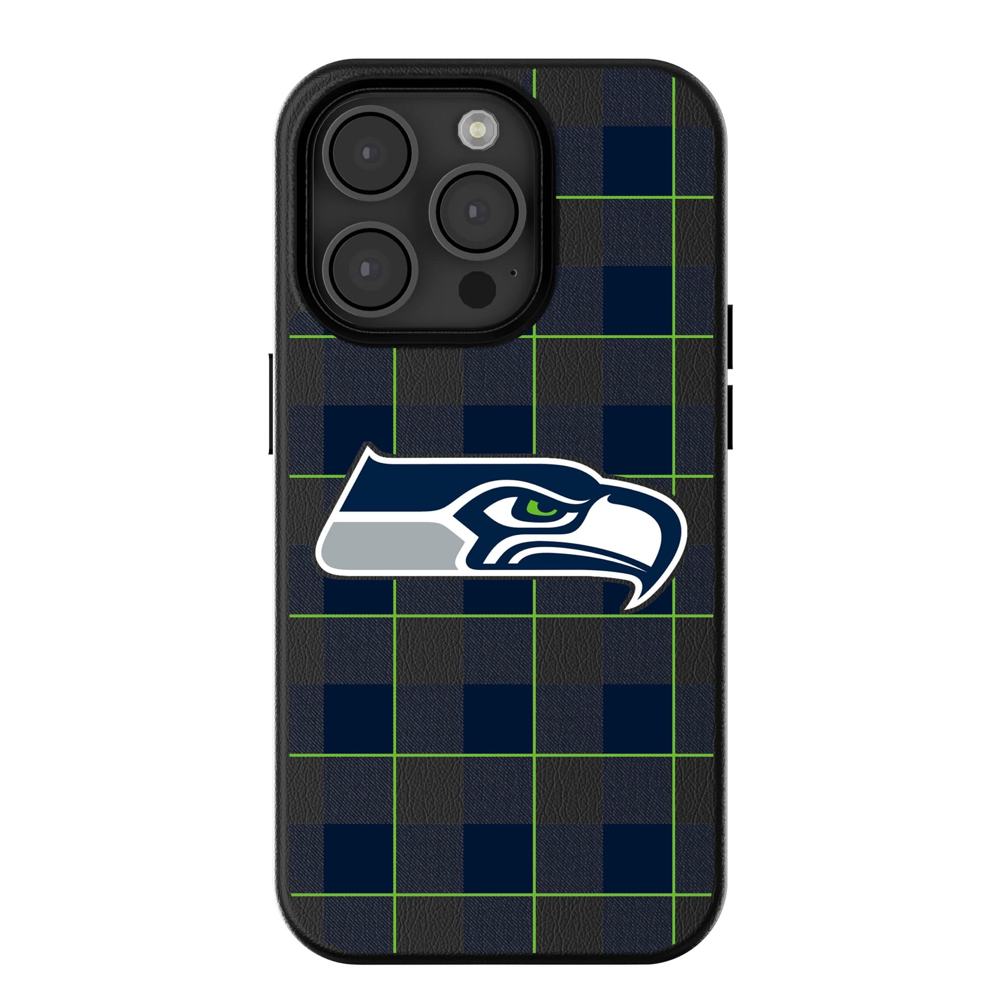 Keyscaper - NFL - Seattle Seahawks Plaid Magnetic Bump iPhone Case - 16 Pro Max - Black price history on PriceWatchPro