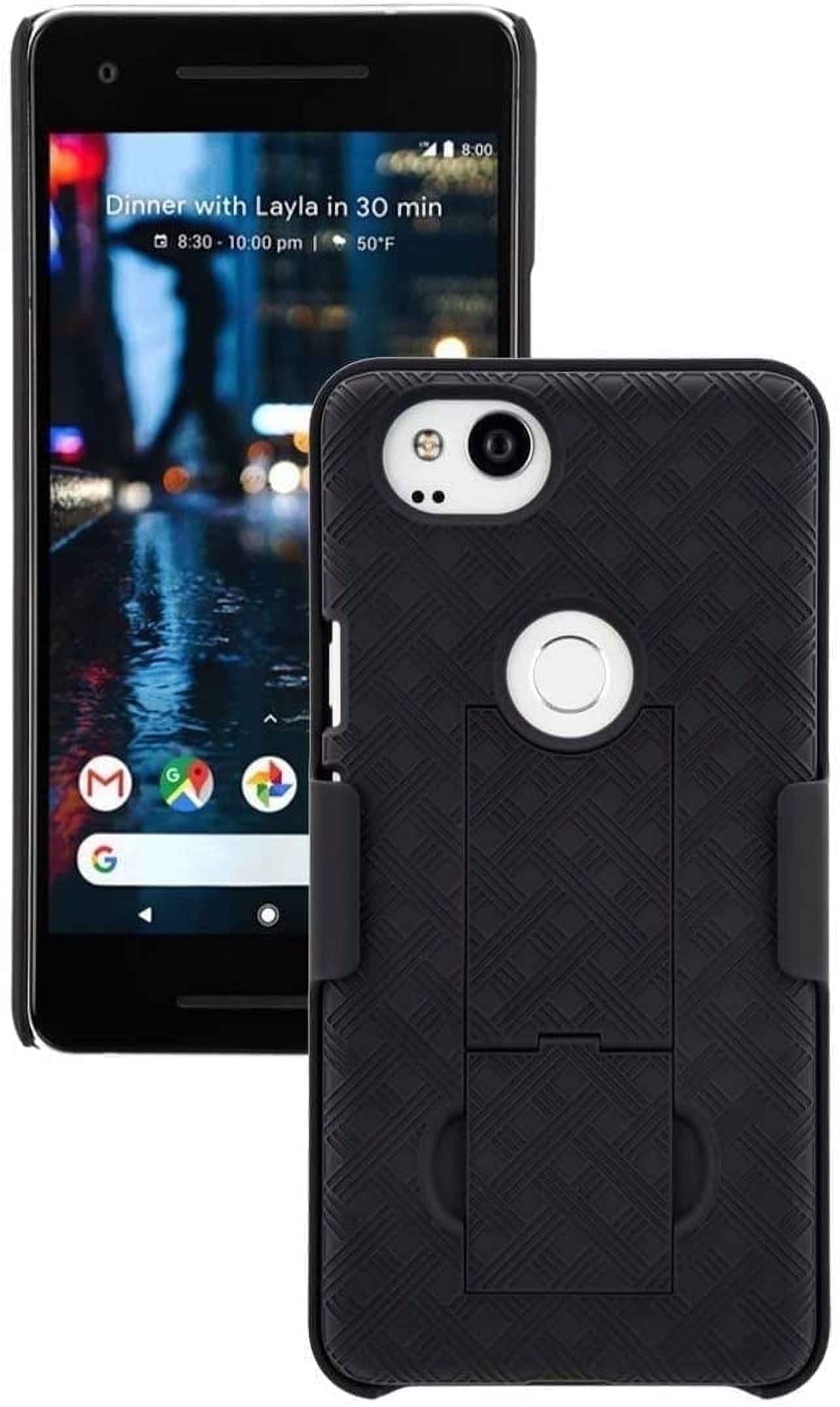 RomeTech - Shell Holster Combo Case for Google Pixel 2 - Black