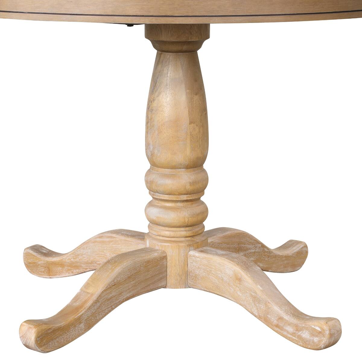 Alt View 6. Loheer - Loheer Round Dining Table, Natural Wood Finish, 42 Inch Modern Kitchen Table - Natural.