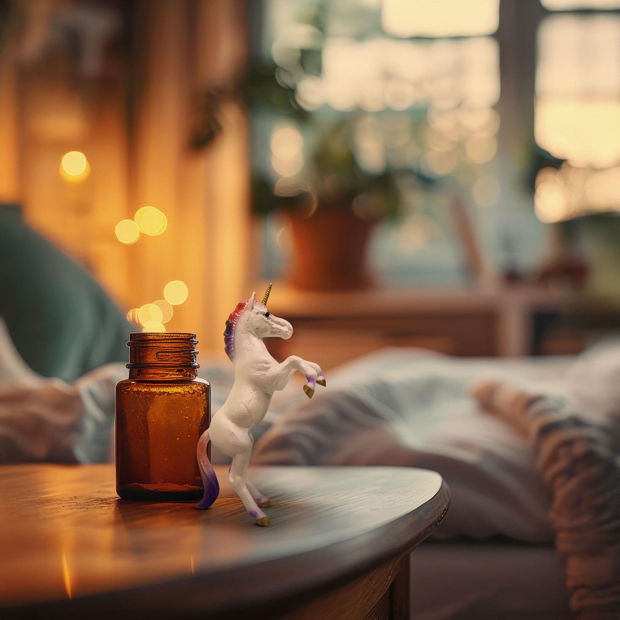 Alt View 10. Breyer - Breyer CollectA 1:18 Scale Model Horse | Unicorn Foal Rearing Rainbow - White.