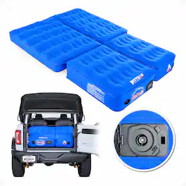 Pittman Outdoors - 2 Piece Air Mattress with Pump, Inflatable Bed for Ford Bronco - Blue